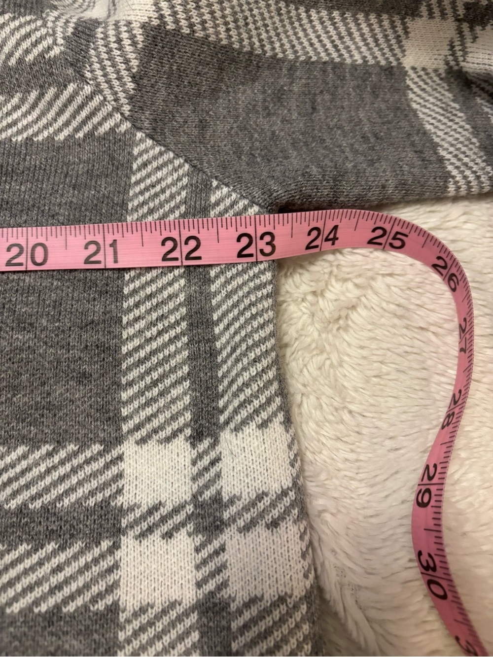 Anne Klein Gray and White Plaid Double-Breasted Jacket Pea Coat size XL - Picture 7 of 10